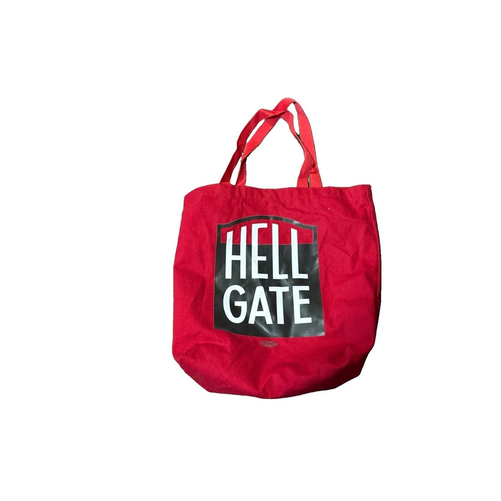 Hallmark Hell Gate Red Canvas Tote Bag Medium Double Handle Handbag